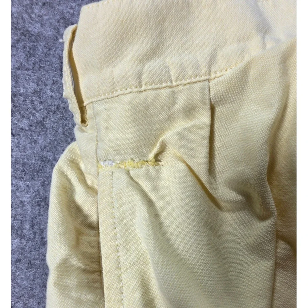 Polo Ralph Lauren Andrew Chino Pants Mens 38x32 Yellow Pleated Golf Preppy Retro